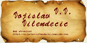Vojislav Vilendečić vizit kartica